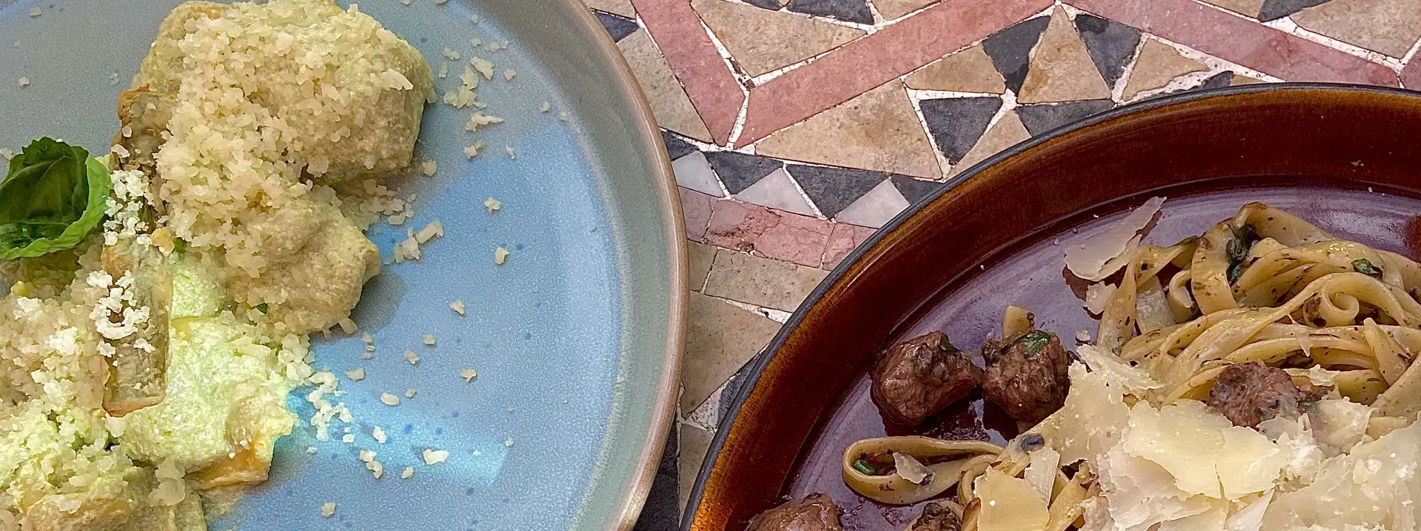 pasta retter på en resturent i malmø